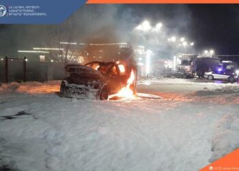 Այրվել է «Tesla» մակնիշի ավտոմեքենա