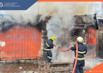 Հրդեհ Գյումրիում․ այրվել է մոտ 80 քմ մակերեսով տնակ