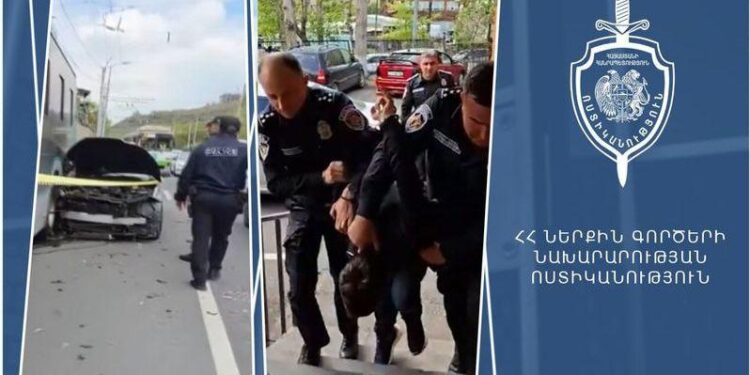 19-ամյա վարորդի «բեսպրեդելը» Երևանում․ բախում ավտոբուսի ու մեքենայի հետ, կա ձերբակալված