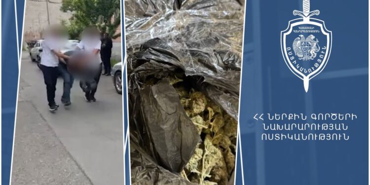 Քրեական ոստիկանները շրջանառությունից դուրս են բերել մոտ 4,5 կիլոգրամ մարիխուանա․ վարորդն ու ուղևորը ձերբակալվել են