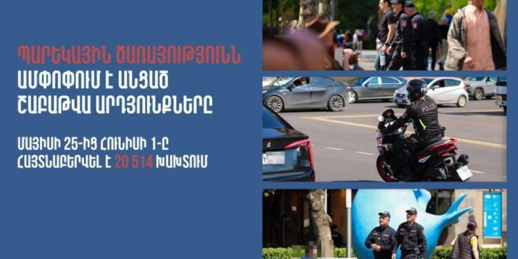 Ոչ սթափ վարորդներ, արագության գերազանցում և հեռախոսով խոսակցություններ․ պարեկների մեկշաբաթյա տվյալները