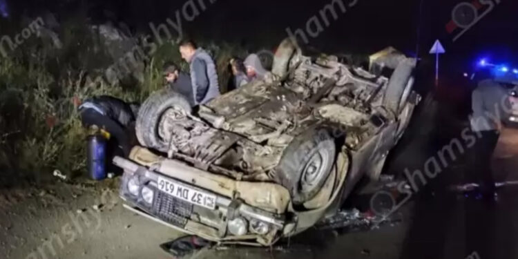 Հանքավանում «ՎԱԶ 2106»-ը գլխիվայր շրջվել է․ վարորդը տեղում մահացել է