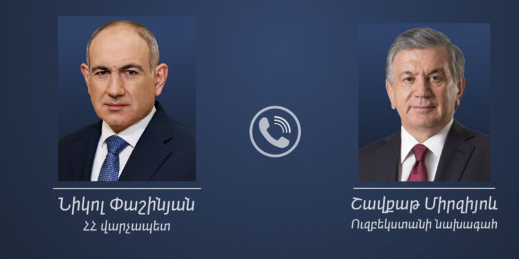 Փաշինյանն ու Ուզբեկստանի նախագահը մտքեր են փոխանակել տարածաշրջանային գործընթացների շուրջ