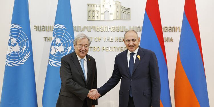 Մեր նպատակը Հայաստանի և Ադրբեջանի միջև խաղաղության համաձայնագրի ստորագրումն ու վավերացումն է. Փաշինյանը՝ ՄԱԿ–ի գլխավոր քարտուղարին