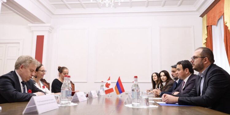«Ուժեղ Հայաստան» խմբակցության պատգամավորները հանդիպել են Հայաստանում Կանադայի դեսպանին