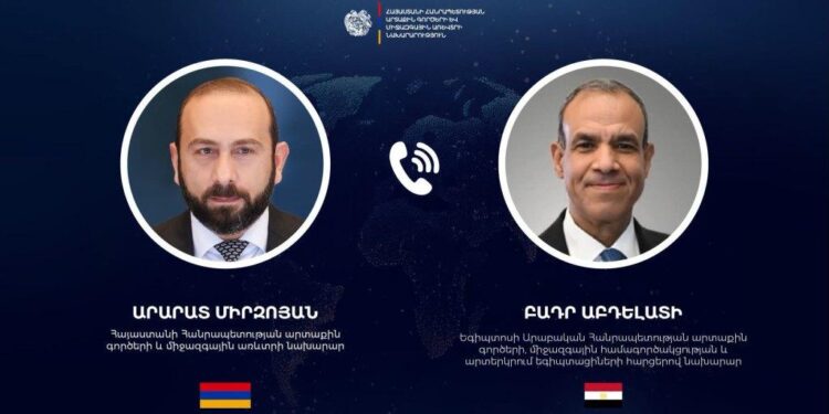 Եգիպտոսը աջակցում է Հայաստանի խաղաղության օրակարգին. Միրզոյանը զրուցել է Բադր Աբդելատիի հետ